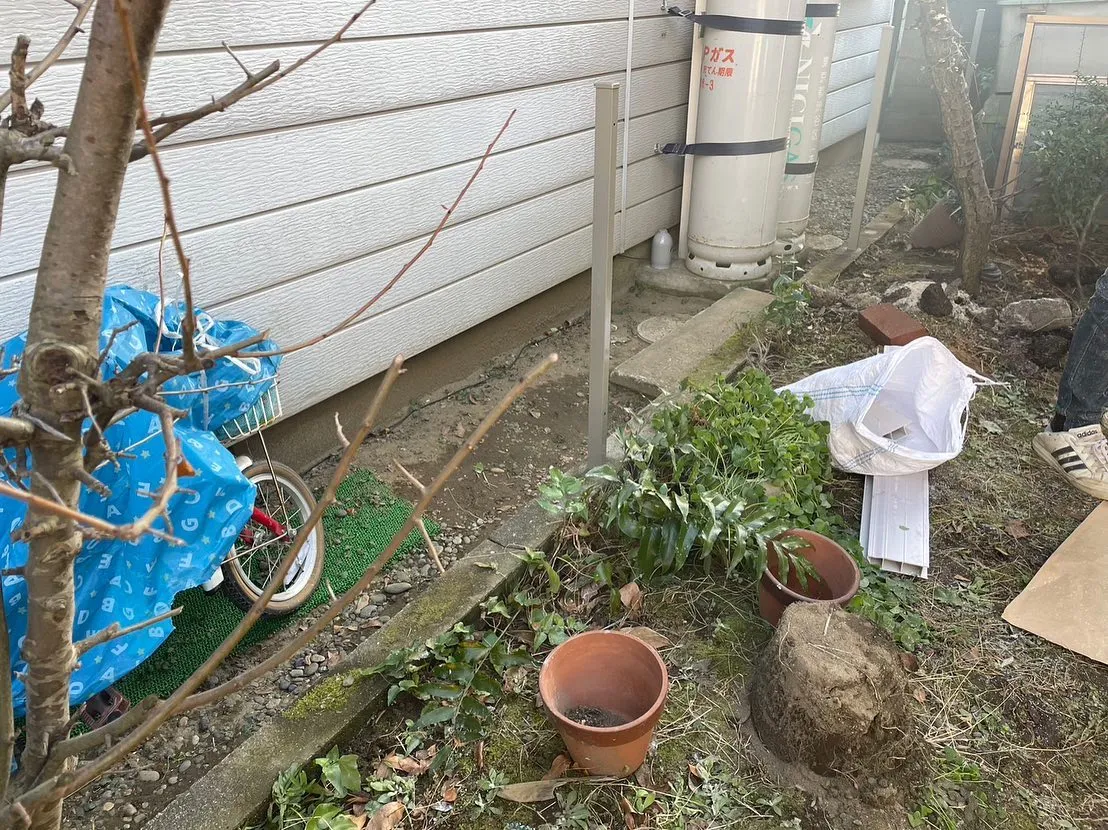 外構工事を行いました。